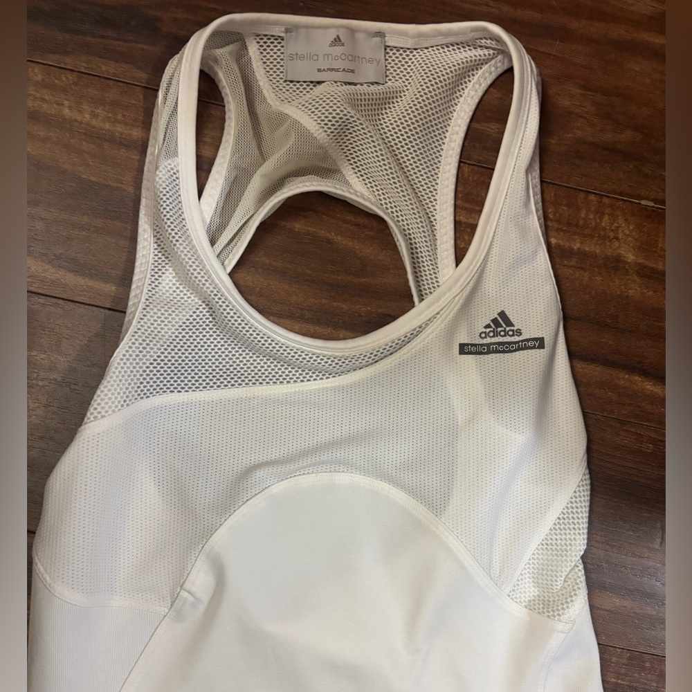 Adidas Stella McCartney white tennis pickleball a frame mini gym skirt romper S - Picture 7 of 7